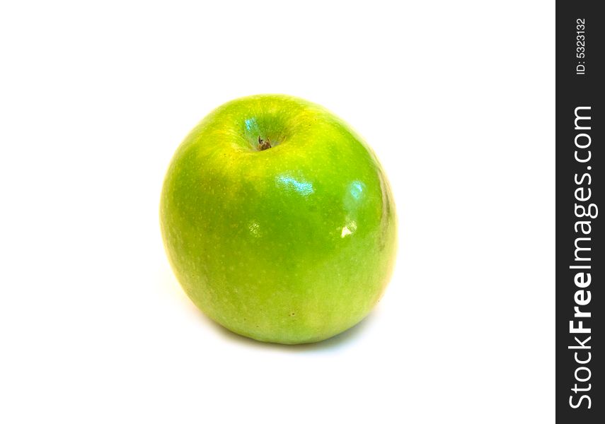 One green apple close-up