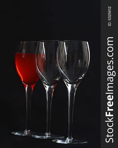 Three wineglasses