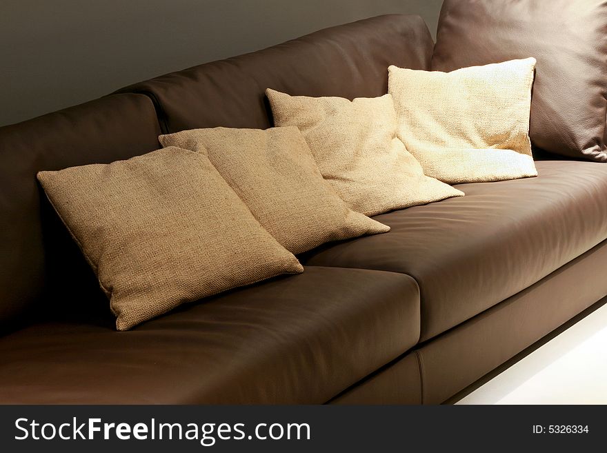 Pillows On Sofa