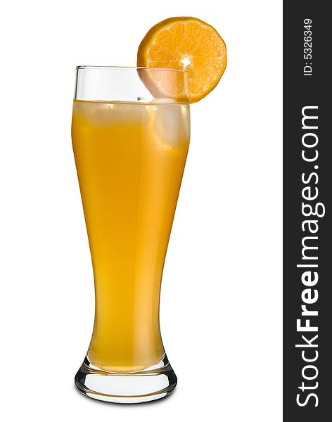 Refreshing glass of orange juice