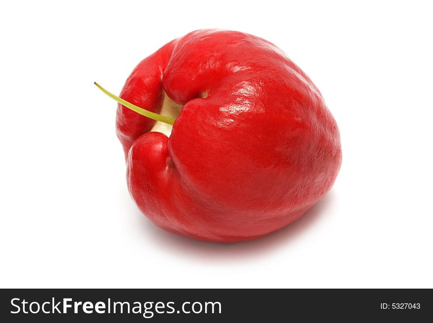 A water apple isolated on white background.