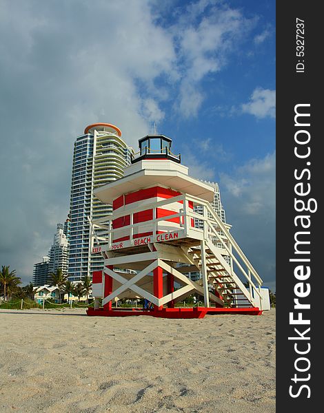 Lifeguard Stand in Miami Beach.