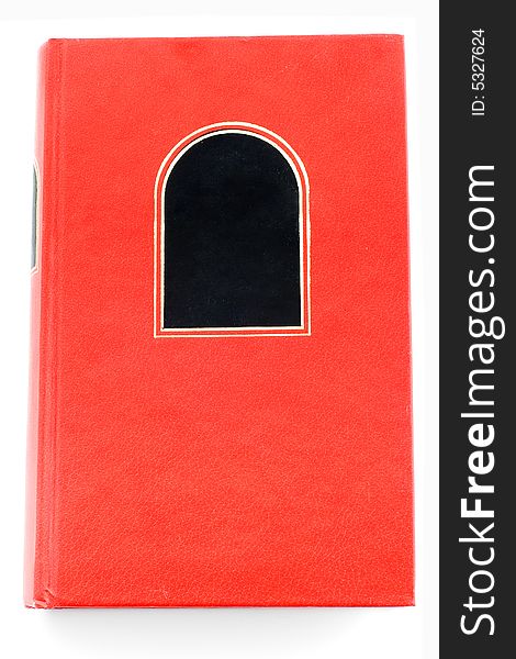 Isolated photo of cover of a red book