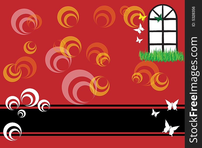 Banner with abstract circles