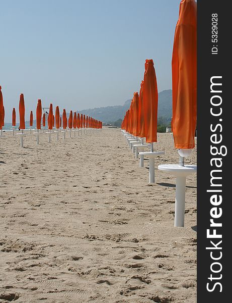 Black Sea beach - sun, sand, summer, umbrellas