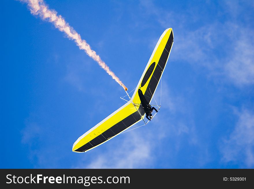 Hang glider at an air-show. Hang glider at an air-show