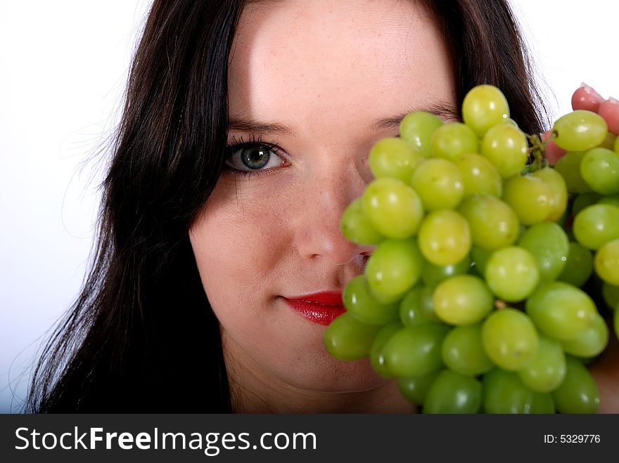Grape And Woman