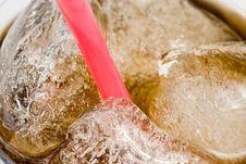 Cold Fizzy Cola With Ice Royalty Free Stock Images