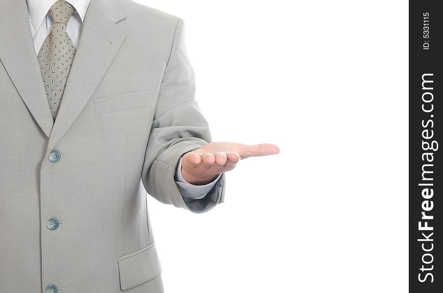 Businessman Showing Gesture Isolated