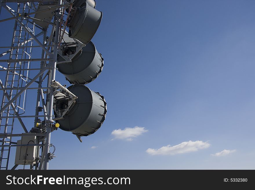 Instalations of communication in Mont Ventoux, Vaucluse, Provence, France