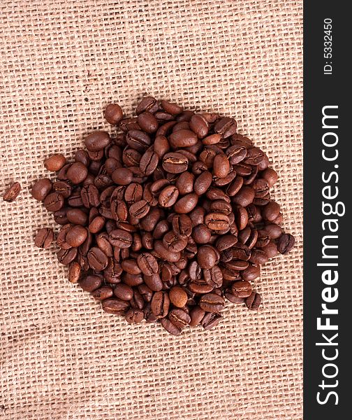 Coffe beans background isolated on white background