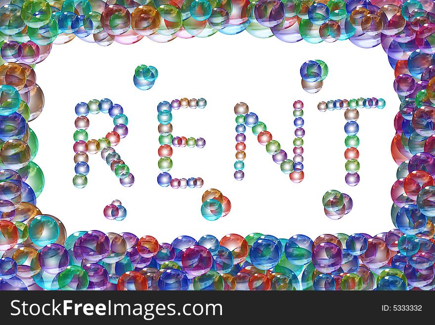 A rent script with bubbles
