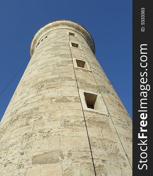 The Morro Castle lighthouse closer view, in Havana Cuba