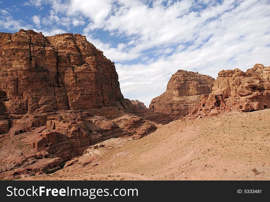 Kinds of Petra reserve. Jordan.