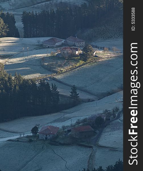 The pays basque countryside in Winter