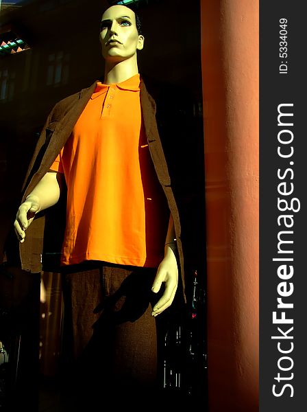 New men fashion in orange. New men fashion in orange