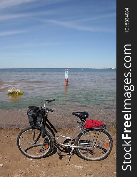 Pleasant bicycle walk along The Baltic Sea