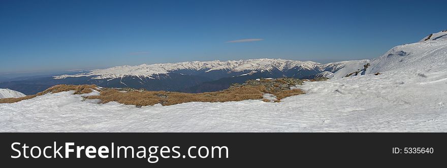 Fagaras mountains panorama