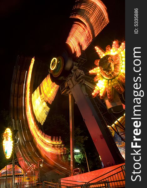 Vienna Riesenrad (Feris Wheel) By Night