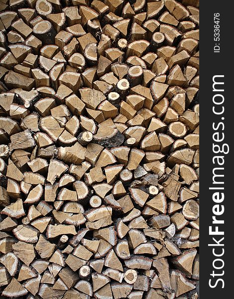 Stack of firewood. High Resolution JPG.