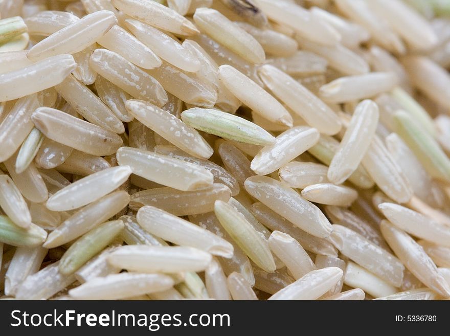 Heap of brown rice macro
