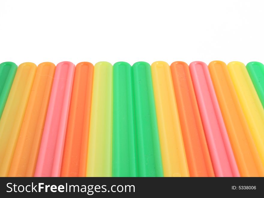 Color sticks for the oral account are laid out on a white background separately. Color sticks for the oral account are laid out on a white background separately.