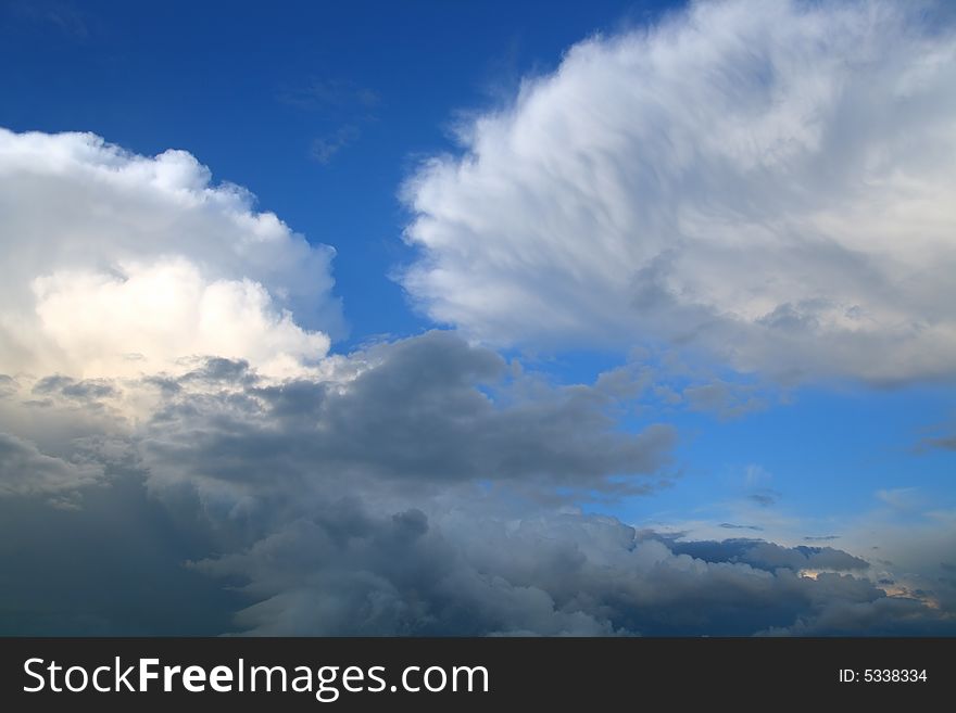 Beauty sky with clouds background