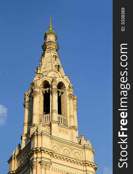 Tower of cathedral church Sofia in Moscow, Russia