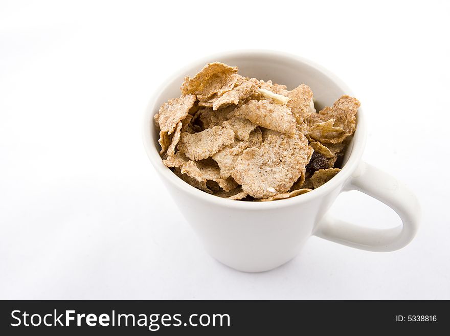 Cup  full of musli and dried fruits. Cup  full of musli and dried fruits