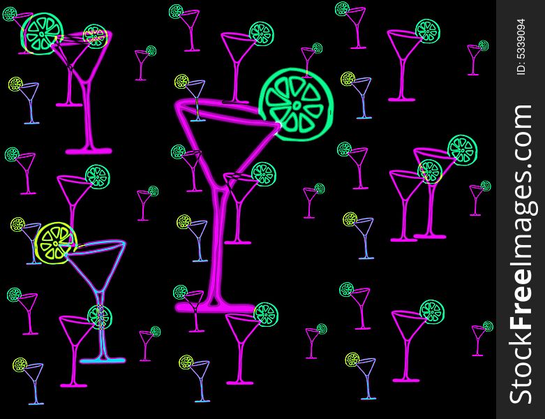 Image about pink martini glasses with green lime