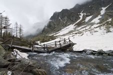 Apry Lake With Snow And Clouds Royalty Free Stock Image Apry Lake With Snow And Clouds Royalty Free Stock Image