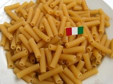 Italian Pasta With Flag Stock Images Italian Pasta With Flag Stock Images
