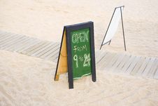 Beach Bar Board With Opening Hours Stock Photography Beach Bar Board With Opening Hours Stock Photography