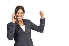 Very Happy Beautiful Brunette Woman Royalty Free Stock Image Very Happy Beautiful Brunette Woman Royalty Free Stock Image