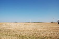 Wheat Field And Wind Electricity Generaters Royalty Free Stock Image Wheat Field And Wind Electricity Generaters Royalty Free Stock Image
