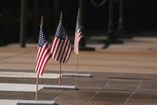 3 Flags Of The United States Stock Photography