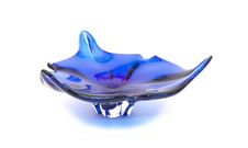 Blue Glass Ashtray Royalty Free Stock Photos
