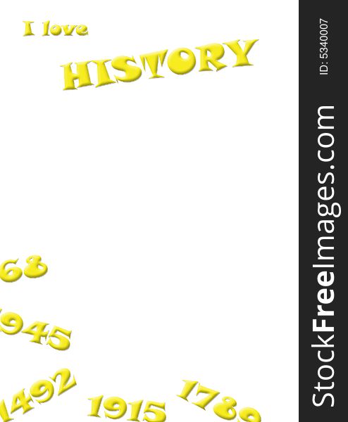 I Love History Yellow