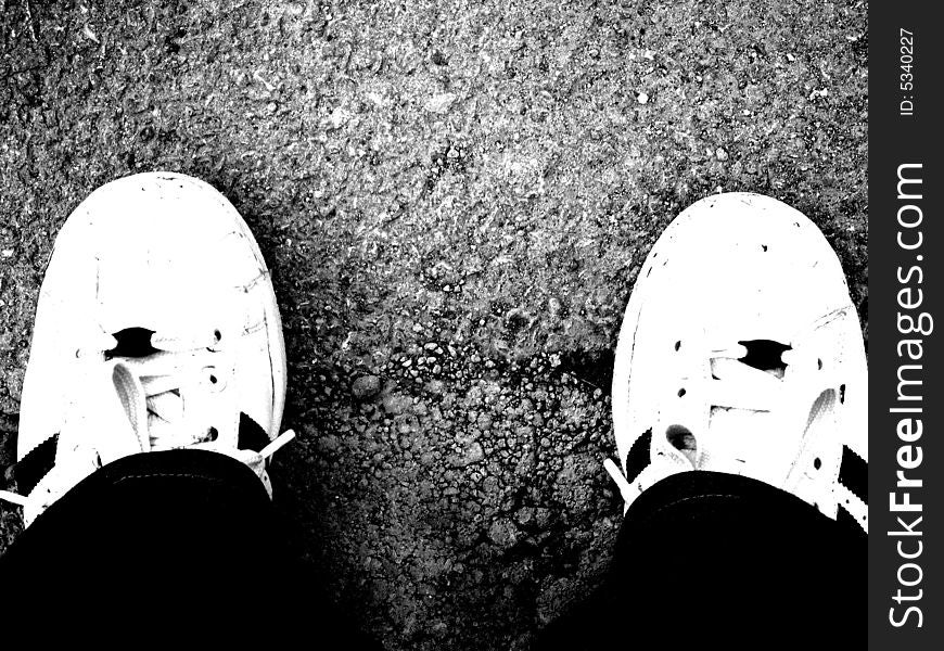 Black and white trainers