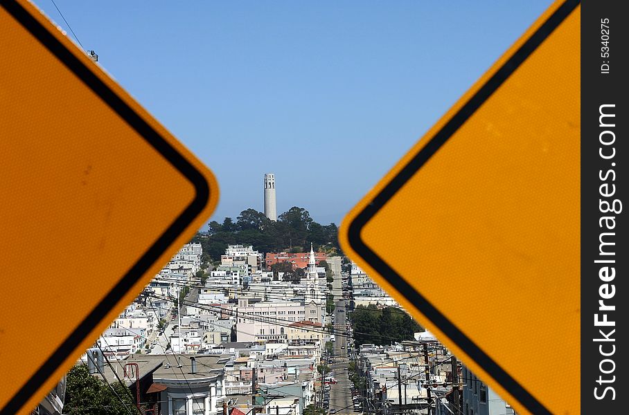 Warning signs at san francisco