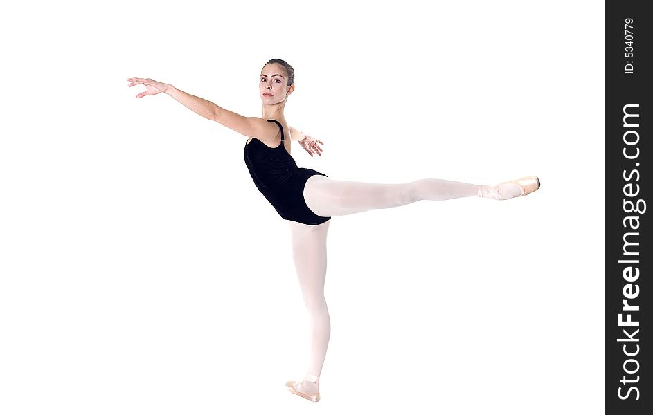 Female classical ballerina on pointe