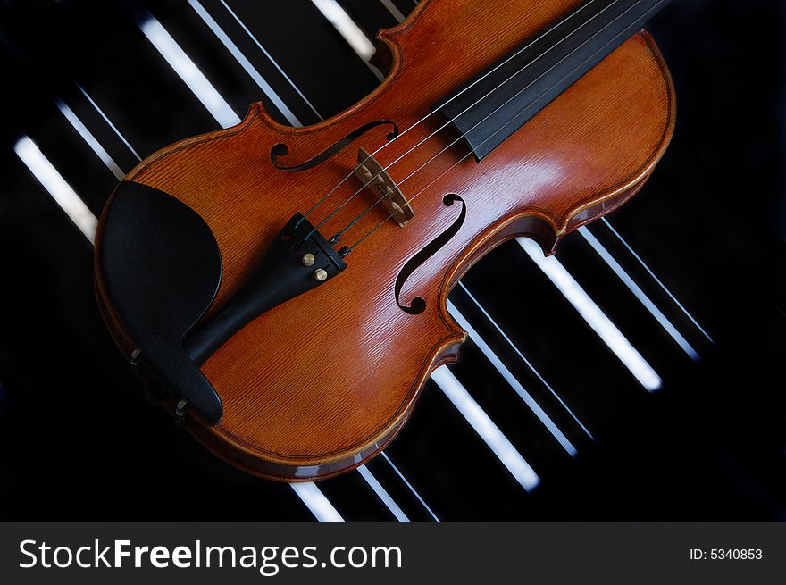 Violin black and white background