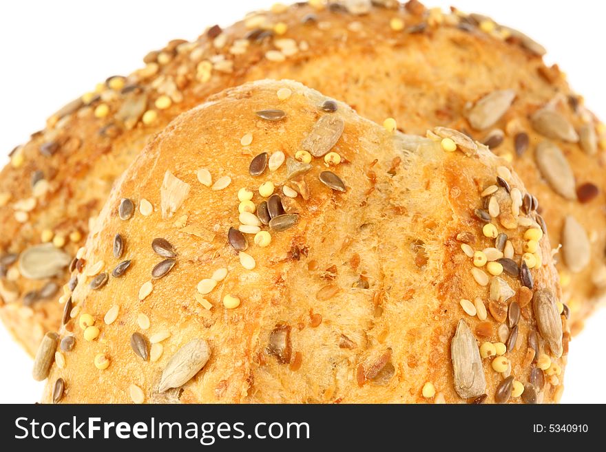 Bread roll isolated on a white background. Bread roll isolated on a white background.