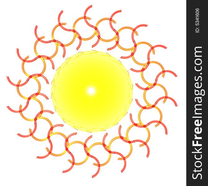 An illustration of the sun shining. An illustration of the sun shining.