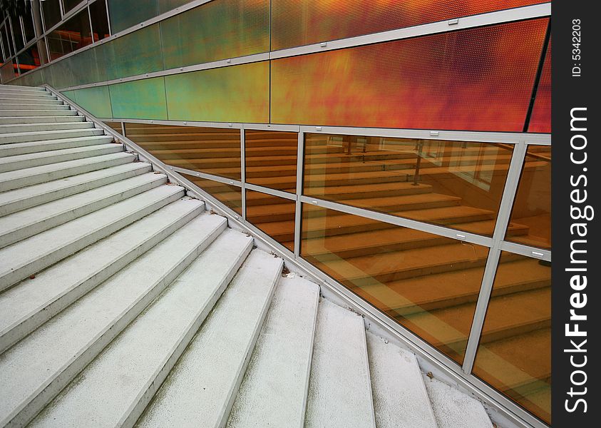 Office in Holland with special coating on the windows.