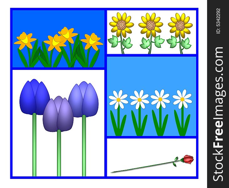 Illustration of a flower background. Illustration of a flower background