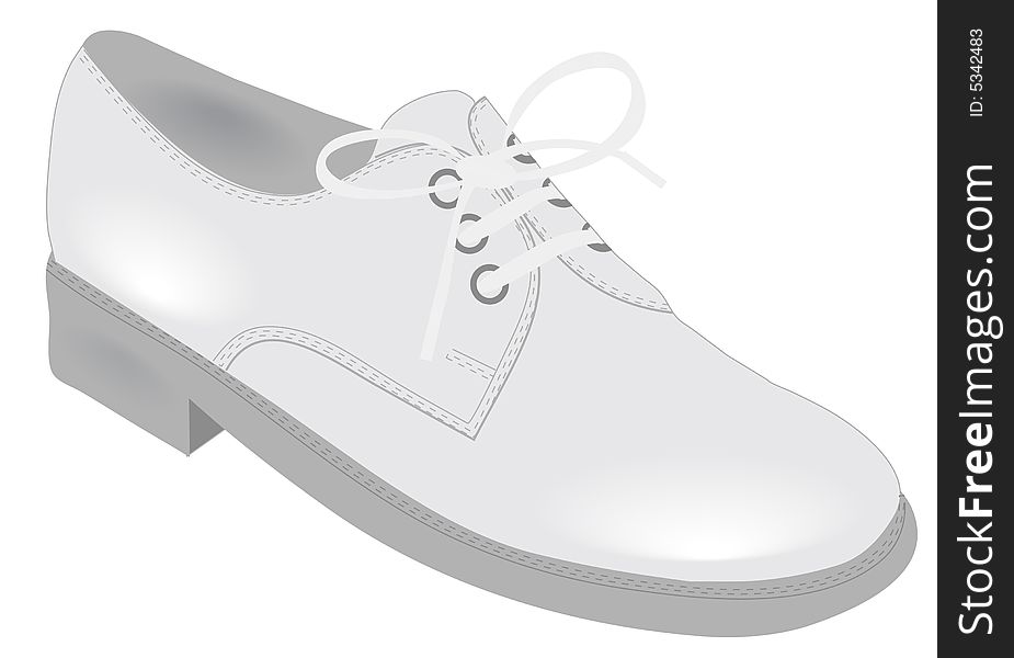 White   shoe isolated on white. White   shoe isolated on white