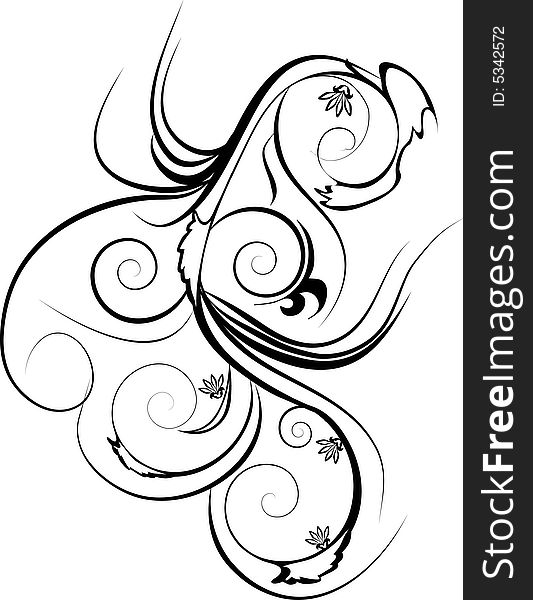 Black and white design ornament