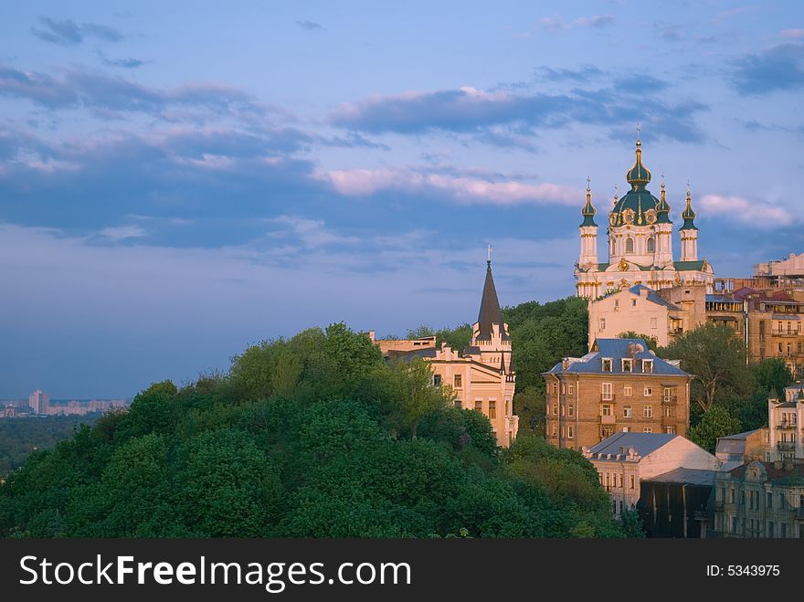 St. Andrew Orthodox Church At The Sunset Light