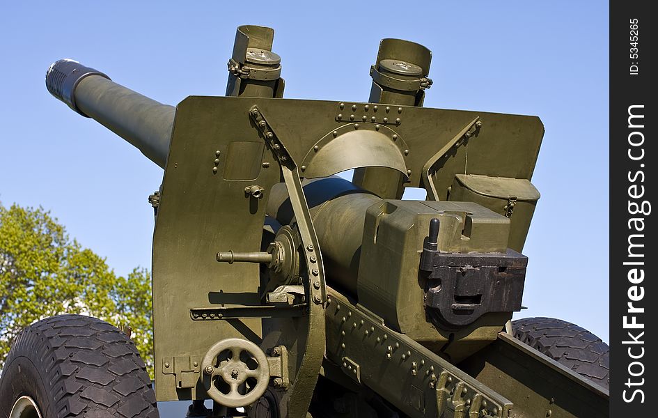 Soviet artillery gun of the World War II at the St.Peter and Paul Fortress, St.Petersburg, Russia